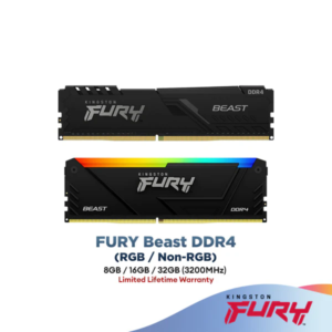 Kingston Desktop (PC) DDR4 Fury Beast 3200Mhz RAM (32GB) *RGB